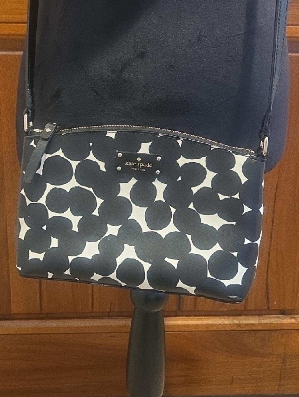 kate spade Black and White Polka Dot Crossbody Bag